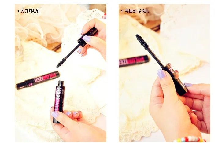 2-in-1 Waterproof Mascara - Curling & Fiber Brush