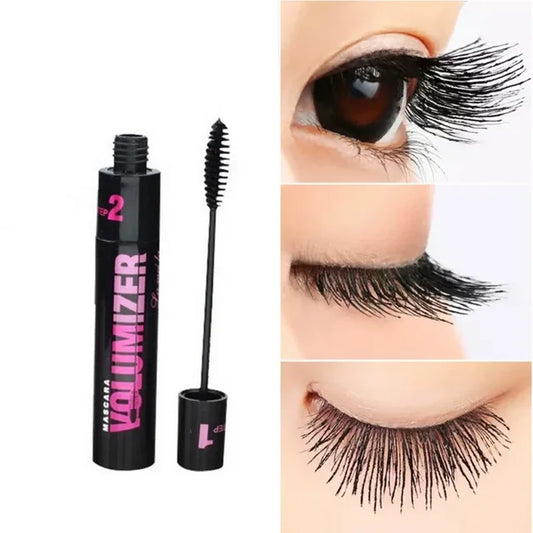 2-in-1 Waterproof Mascara - Curling & Fiber Brush